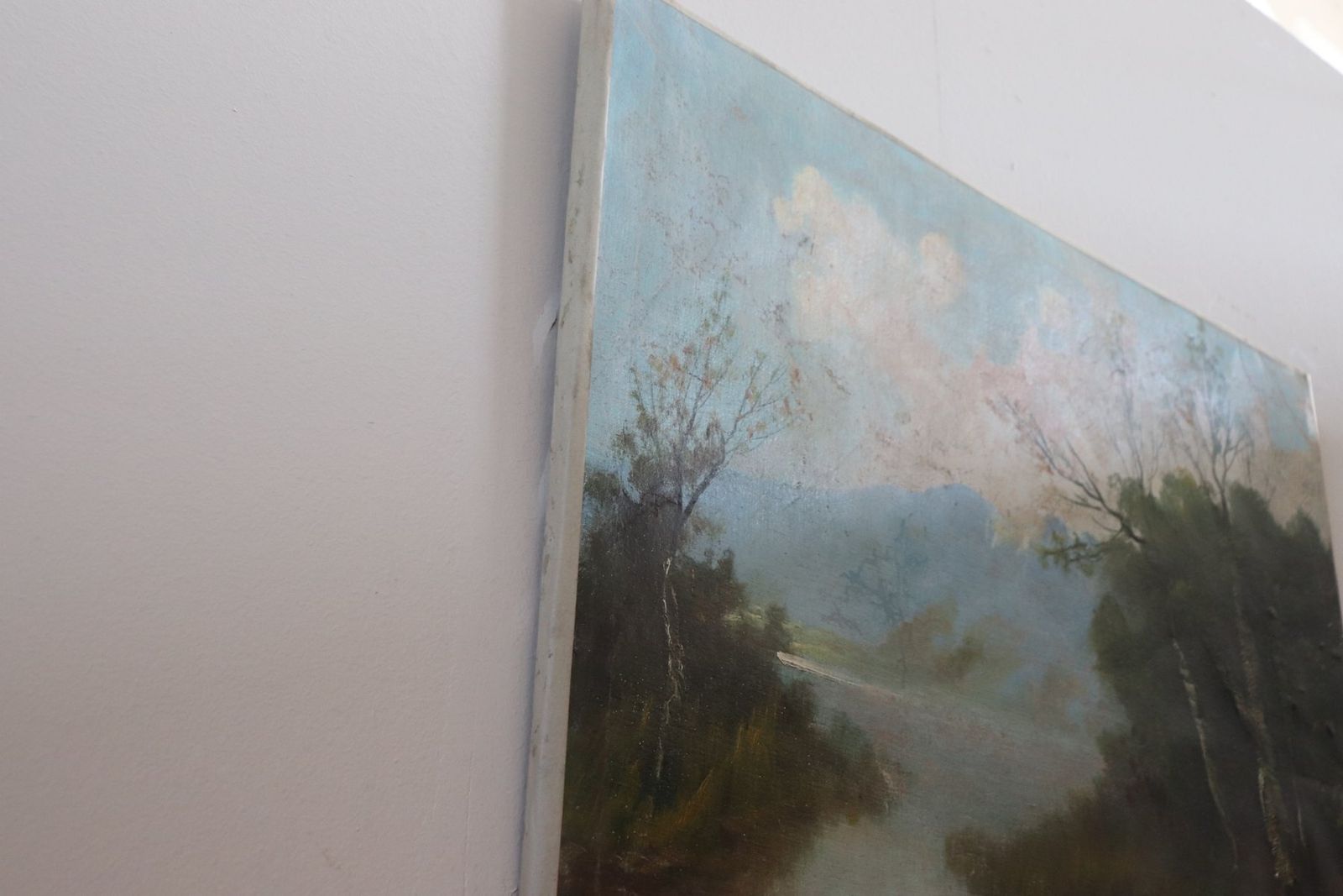 photo for sale Landscape, Oil Painting On Canvas, 19th Century, Framed
