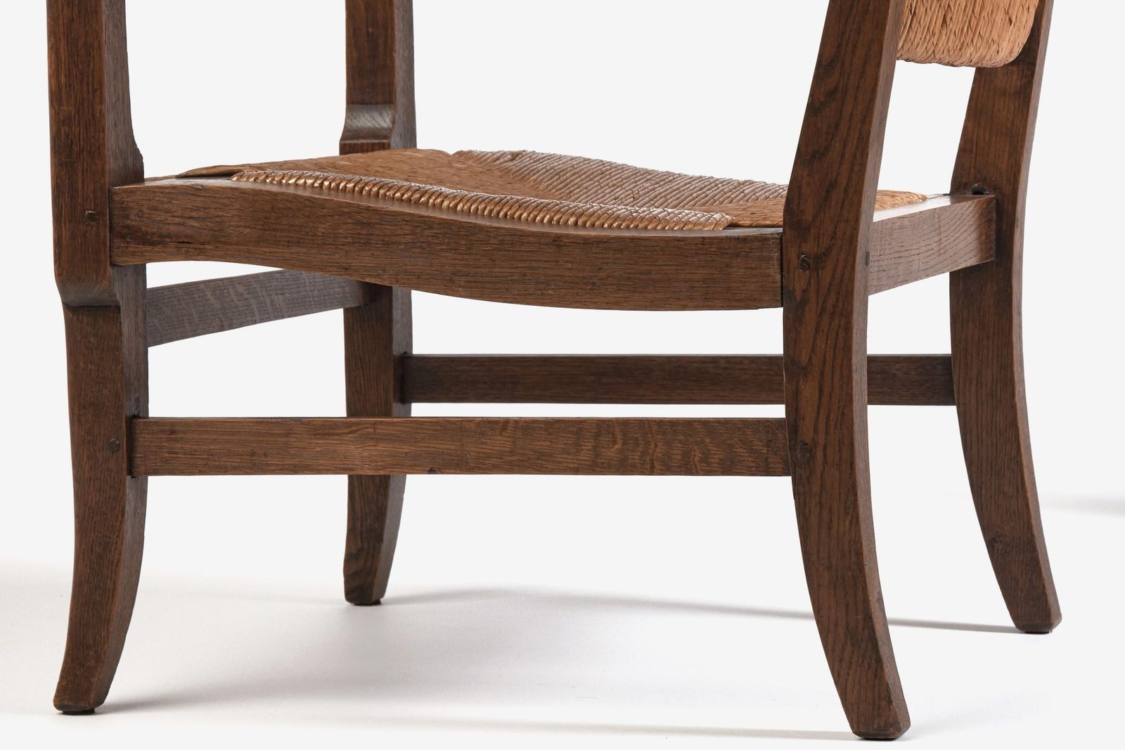 Pair Of French Oak Armchairs, France, 1950s photo buy