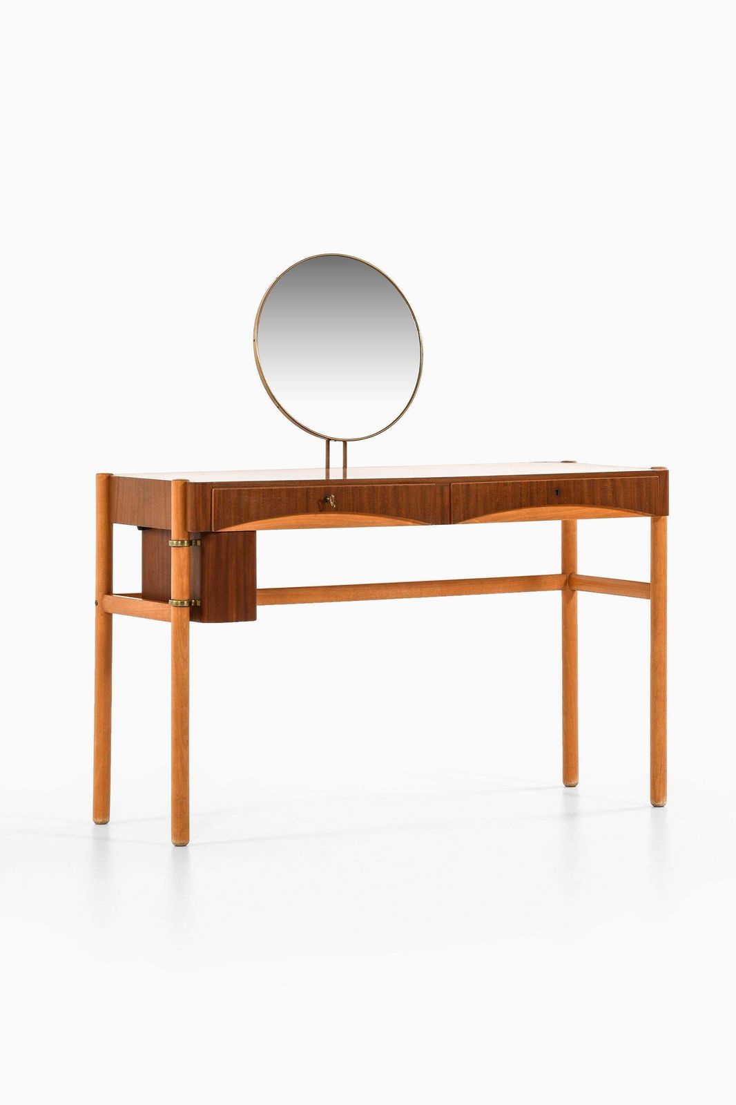 Vanity In Teak, Beech And Brass By Bertil Fridhagen, 1958 photo furniture