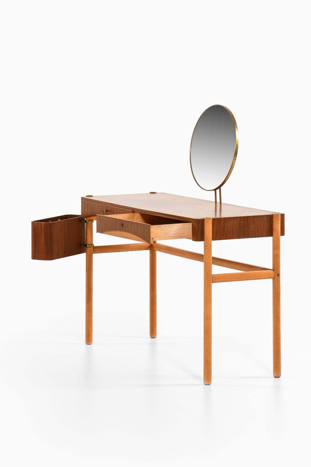 Vanity In Teak, Beech And Brass By Bertil Fridhagen, 1958 photo for sale