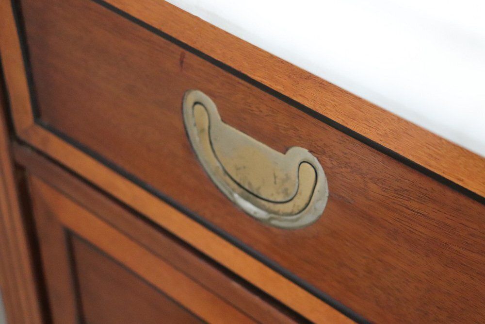 photo vinterior Antique Walnut Chest Of Drawers With Marble Top, 1700s