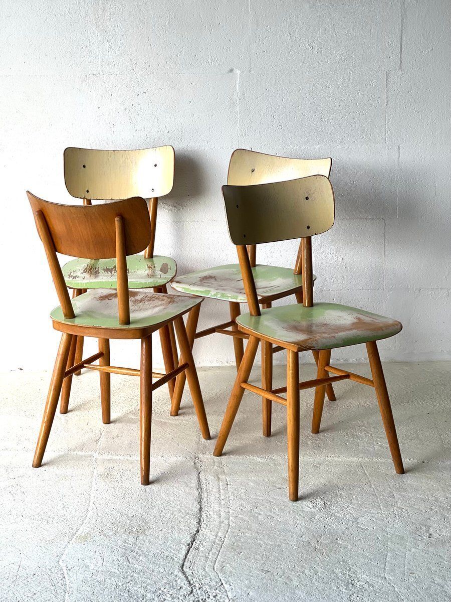 Eetkamerstoelen Van Ton, 1960, Set Van 4 photo Meubels