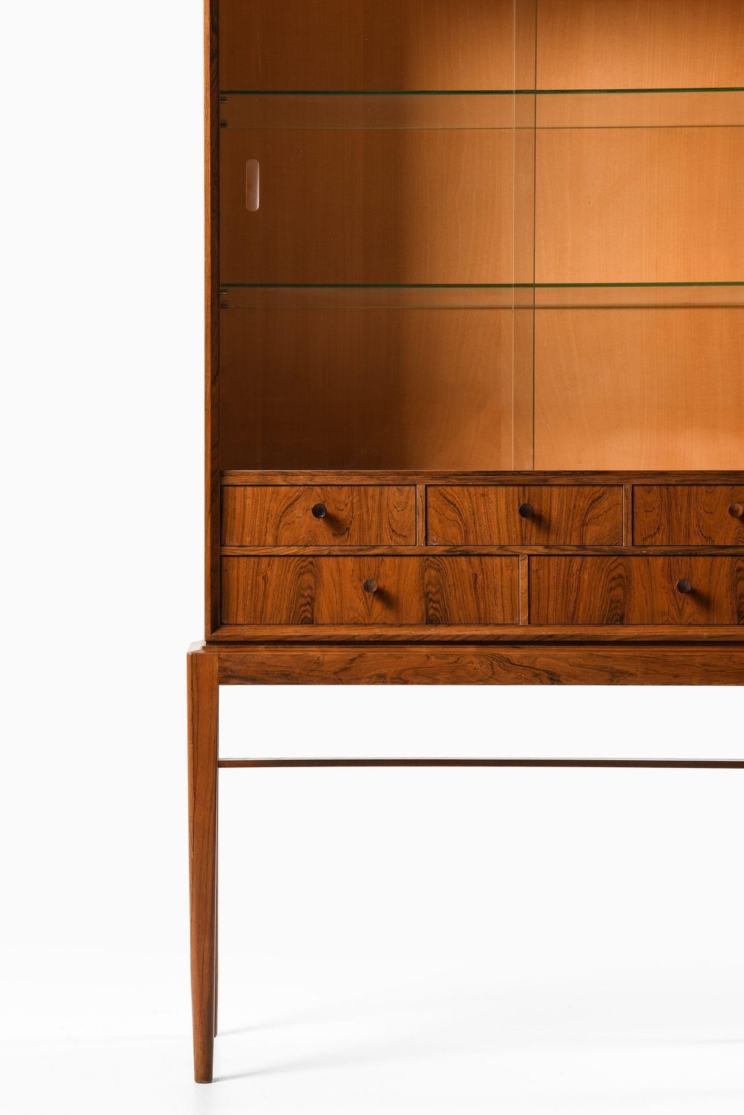 Cabinet In Rosewood, Beech And Glass By Svante Skogh, 1950's photo for sale