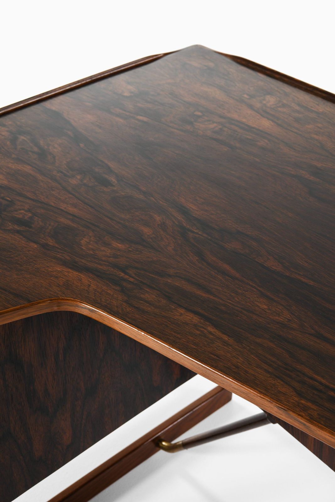 Freestanding Desk In Rosewood, Brass By Peter Løvig Nielsen, 1950's photo vinterior
