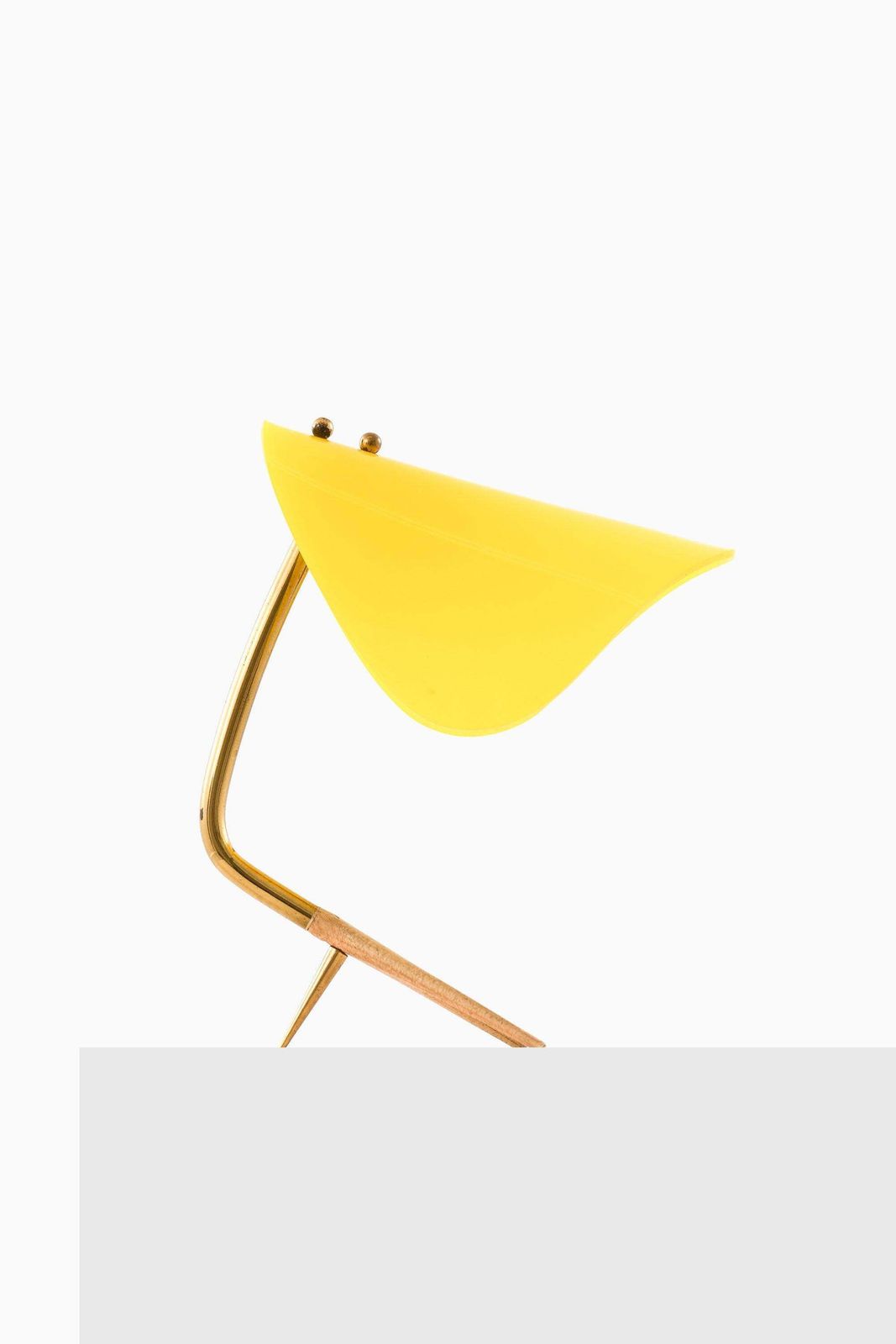 Table Lamp In Lacquered Metal, Brass And Plastic By Louis Kalff, 1950's photo furniture