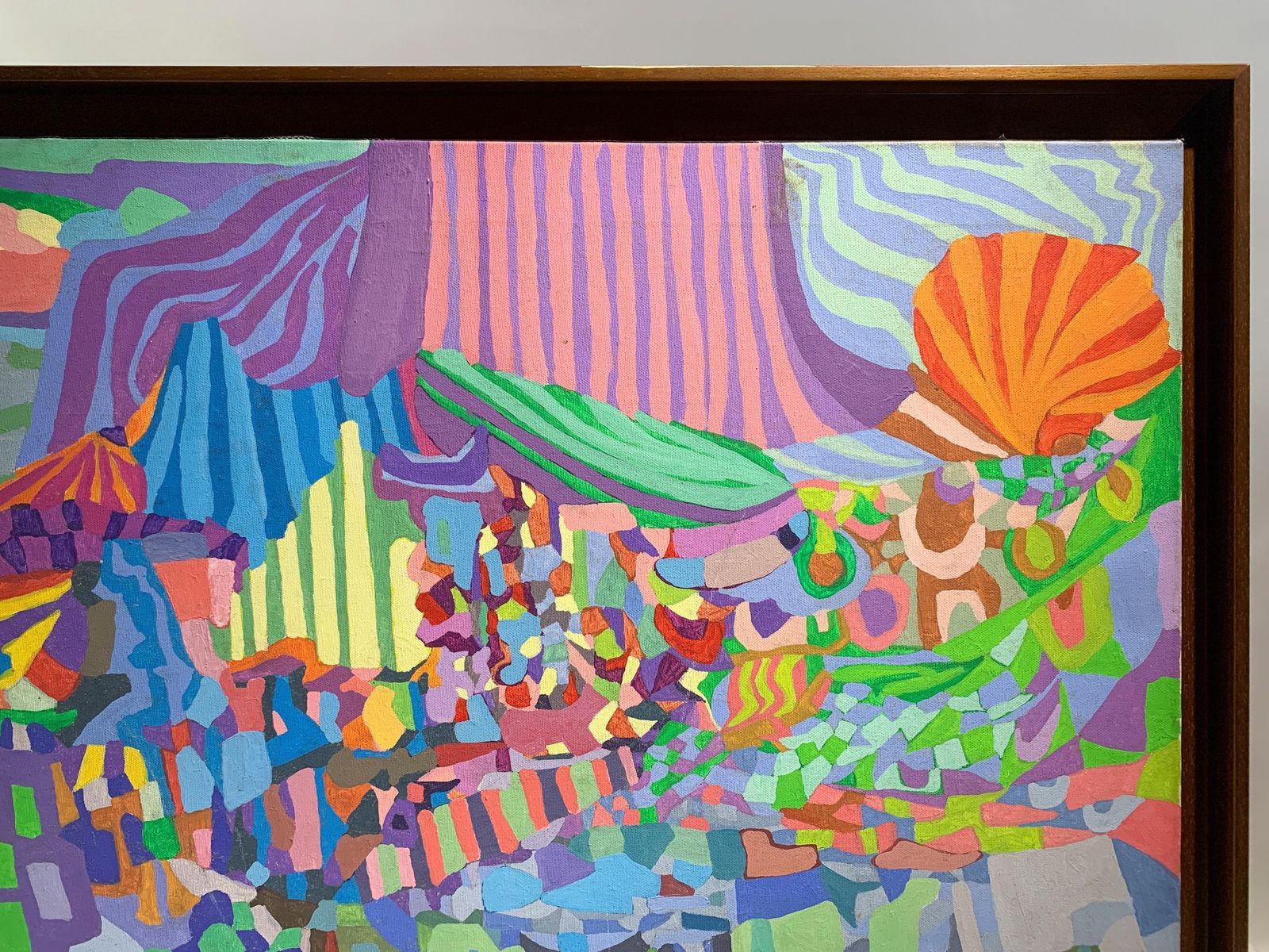 Late 20th Century Vibrant Abstract Painting, Sun, Sea, And Landscape, Signed photo 1908.0