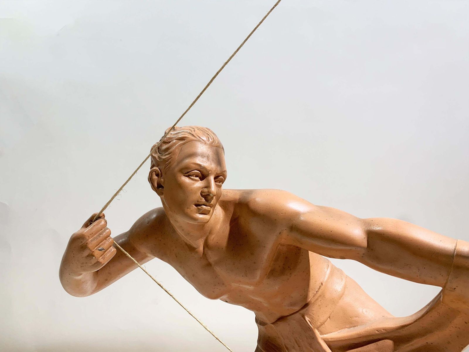 Art Deco Archer Sculpture In Terracotta Attributed Salvatore Melani, Circa 1920s photo vintage