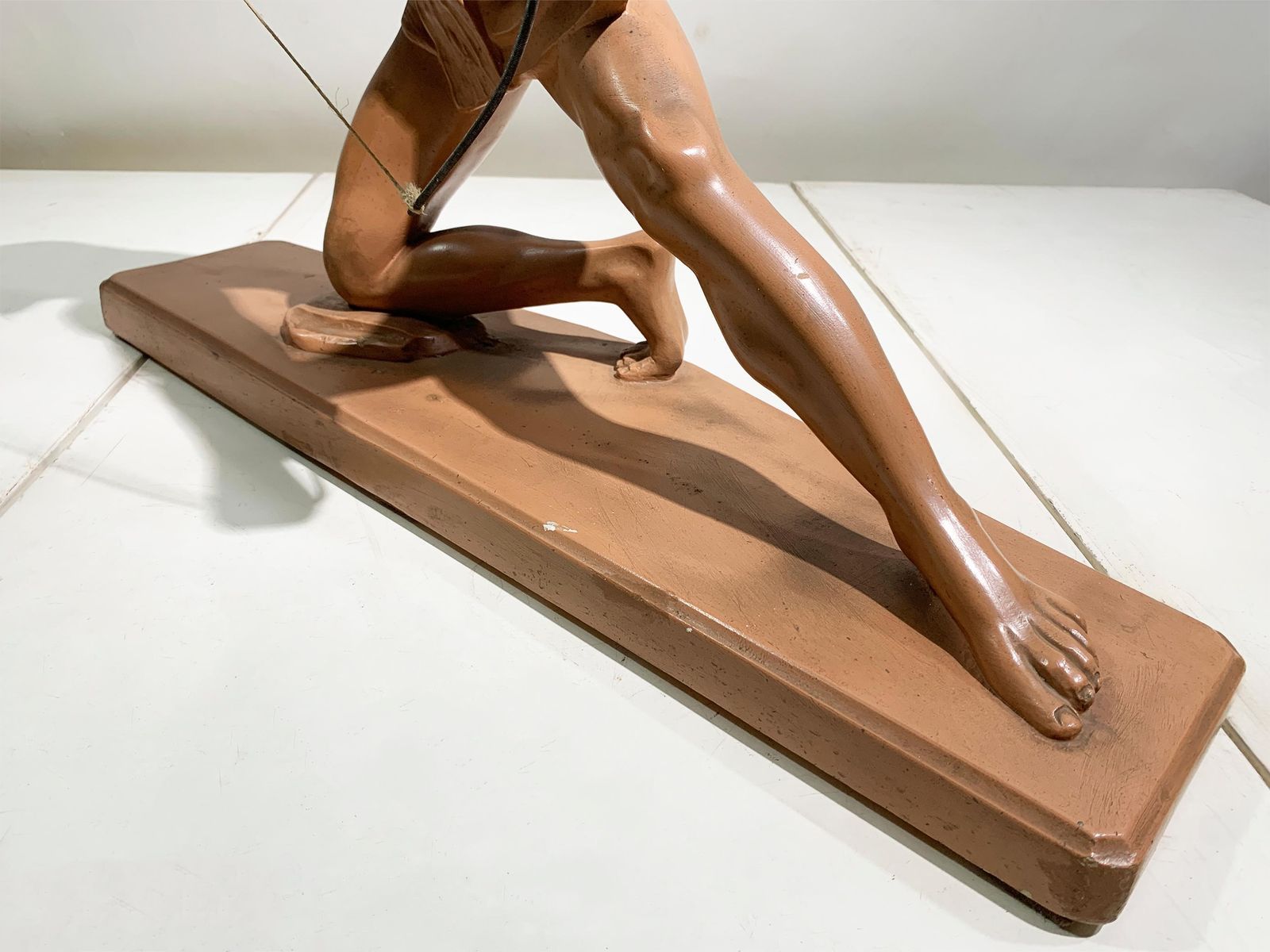 photo furniture Art Deco Archer Sculpture In Terracotta Attributed Salvatore Melani, Circa 1920s