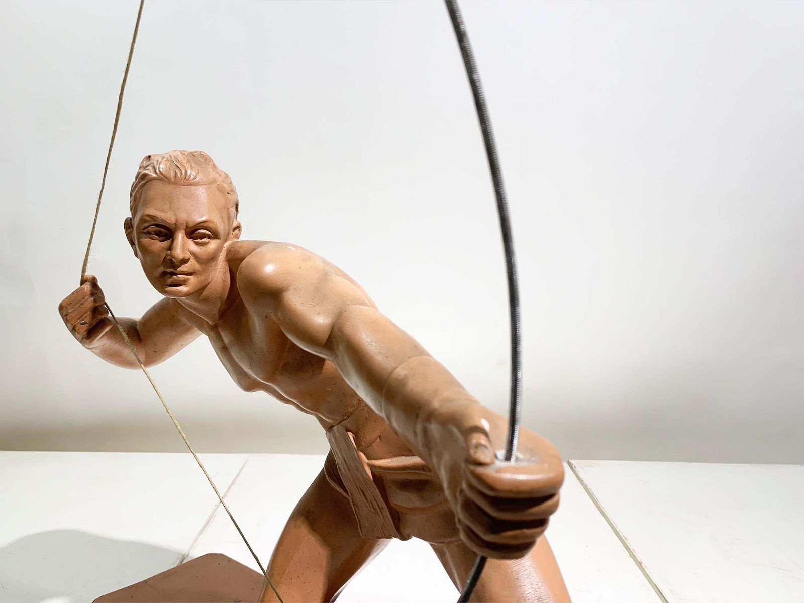 photo for sale Art Deco Archer Sculpture In Terracotta Attributed Salvatore Melani, Circa 1920s