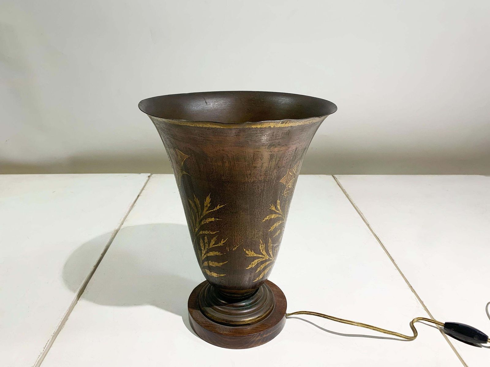Art Deco "Poppy" Table Lamp, Signed "A. Ducobu", France, Circa 1930 photo for sale