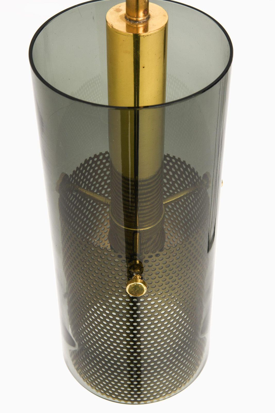 Ceiling Lamp In Brass And Original Glass By Hans Agne Jakobsson, 1950's photo vinterior