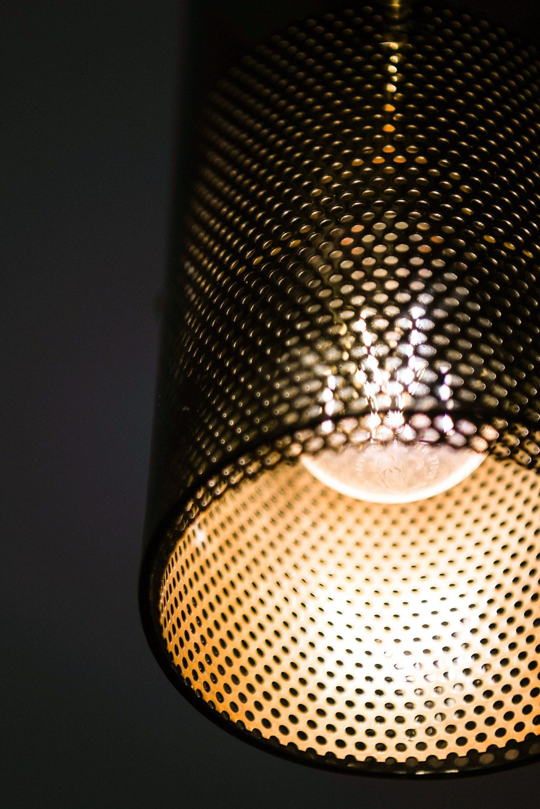 Ceiling Lamp In Brass And Original Glass By Hans Agne Jakobsson, 1950's photo vintage