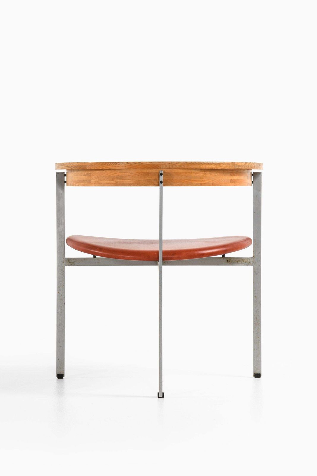 Armchair In Steel, Ash And Original Leather By Poul Kjærholm, 1950's photo for sale