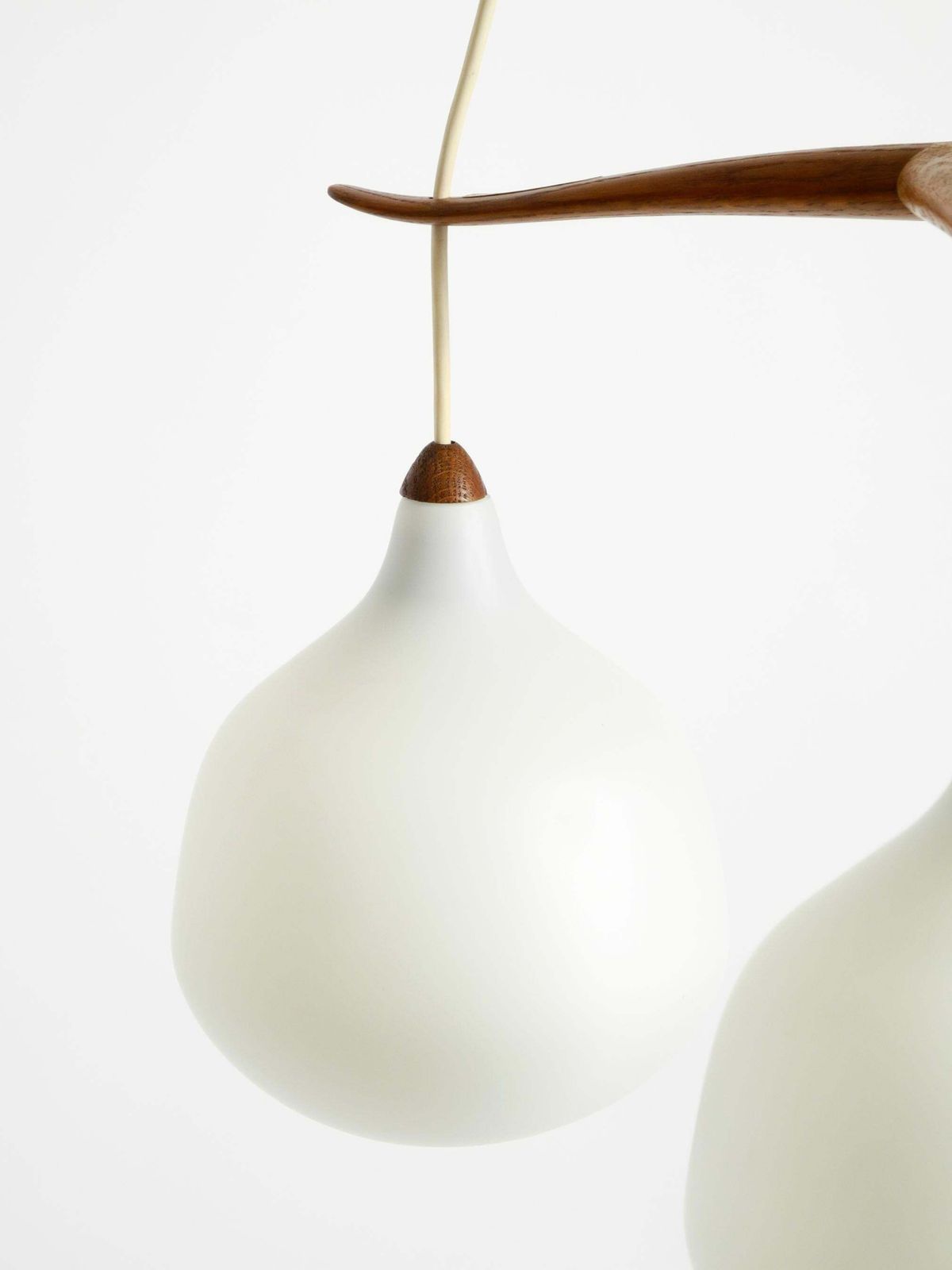 photo vinterior Pendant Lamp With Glass Shades And A Teak Frame By Uno & östen Kristiansson