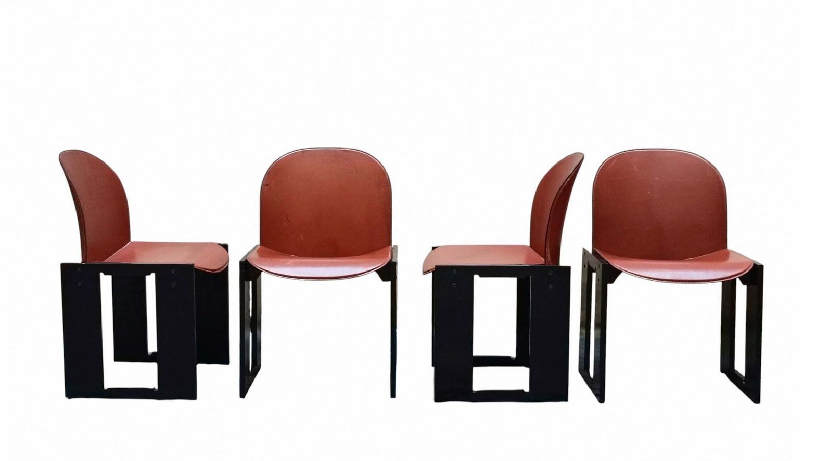 Afra & Tobia Scarpa For B&B Italia Set Of 4 "Dialogo" Chairs, Italy 1970s photo 4242.0