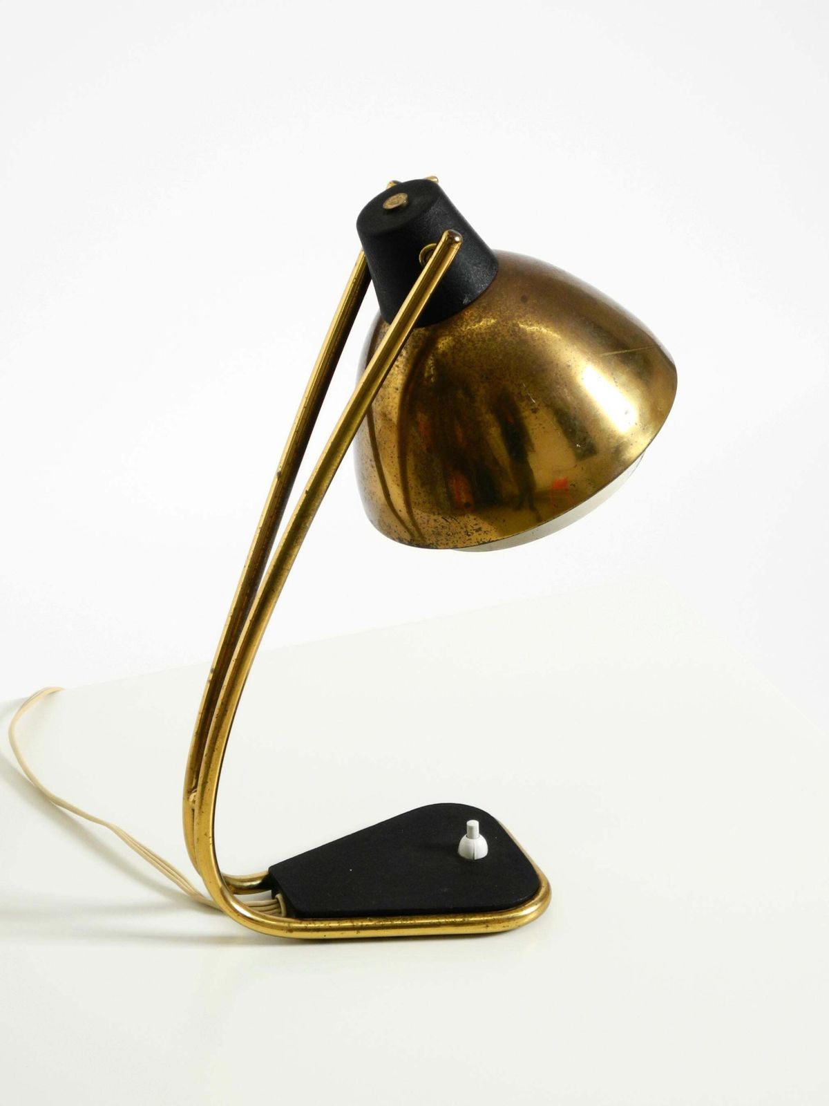 Rare Large Mid Century Modern Brass Table Lamp With Beautiful Patina photo buy