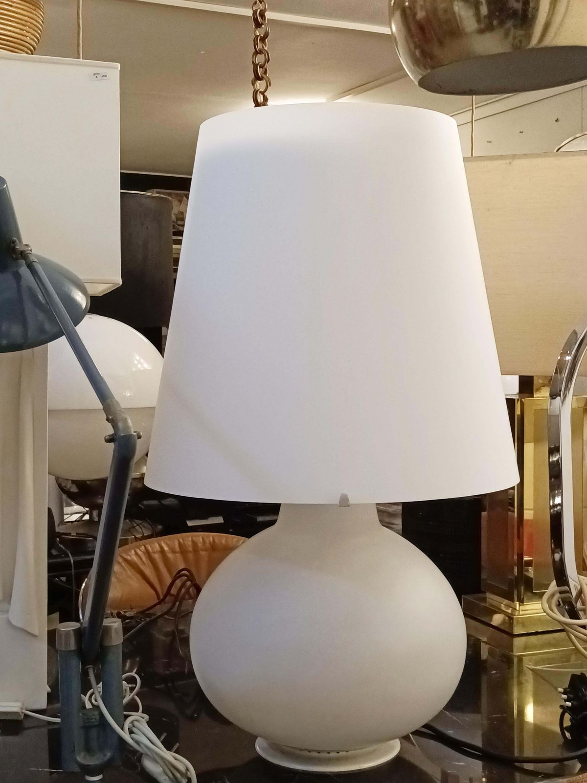 Max Ingrand Per Fontana Arte Lampada Da Tavolo Mod.1853, Italia 1970s photo furniture