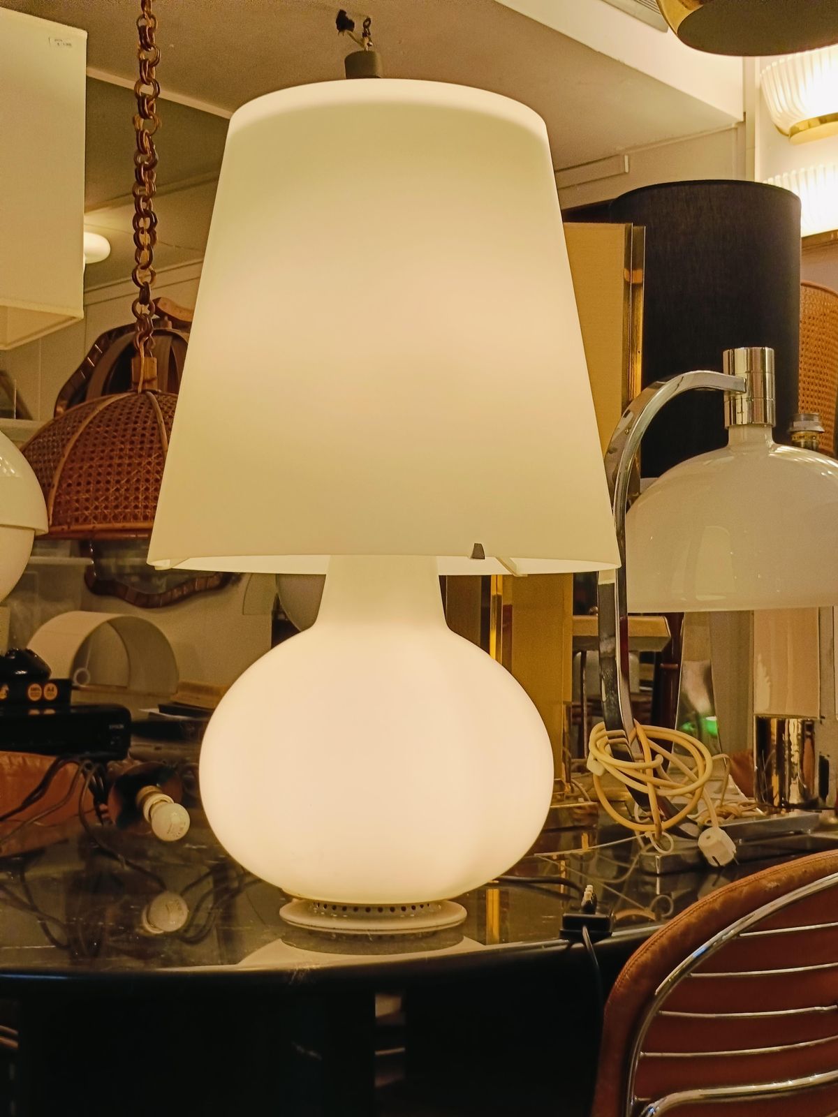 Max Ingrand Per Fontana Arte Lampada Da Tavolo Mod.1853, Italia 1970s photo vinterior