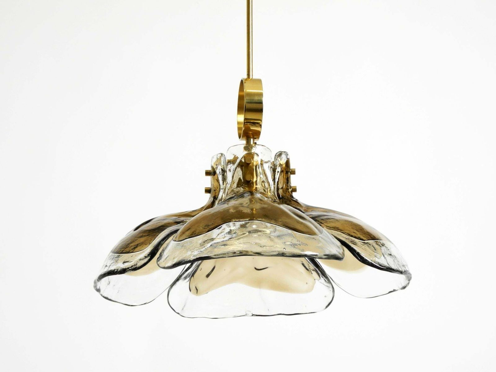 Beautiful 1960s J.T. Kalmar Franken Heavy Murano Glass Floral Ceiling Lamp photo Lighting