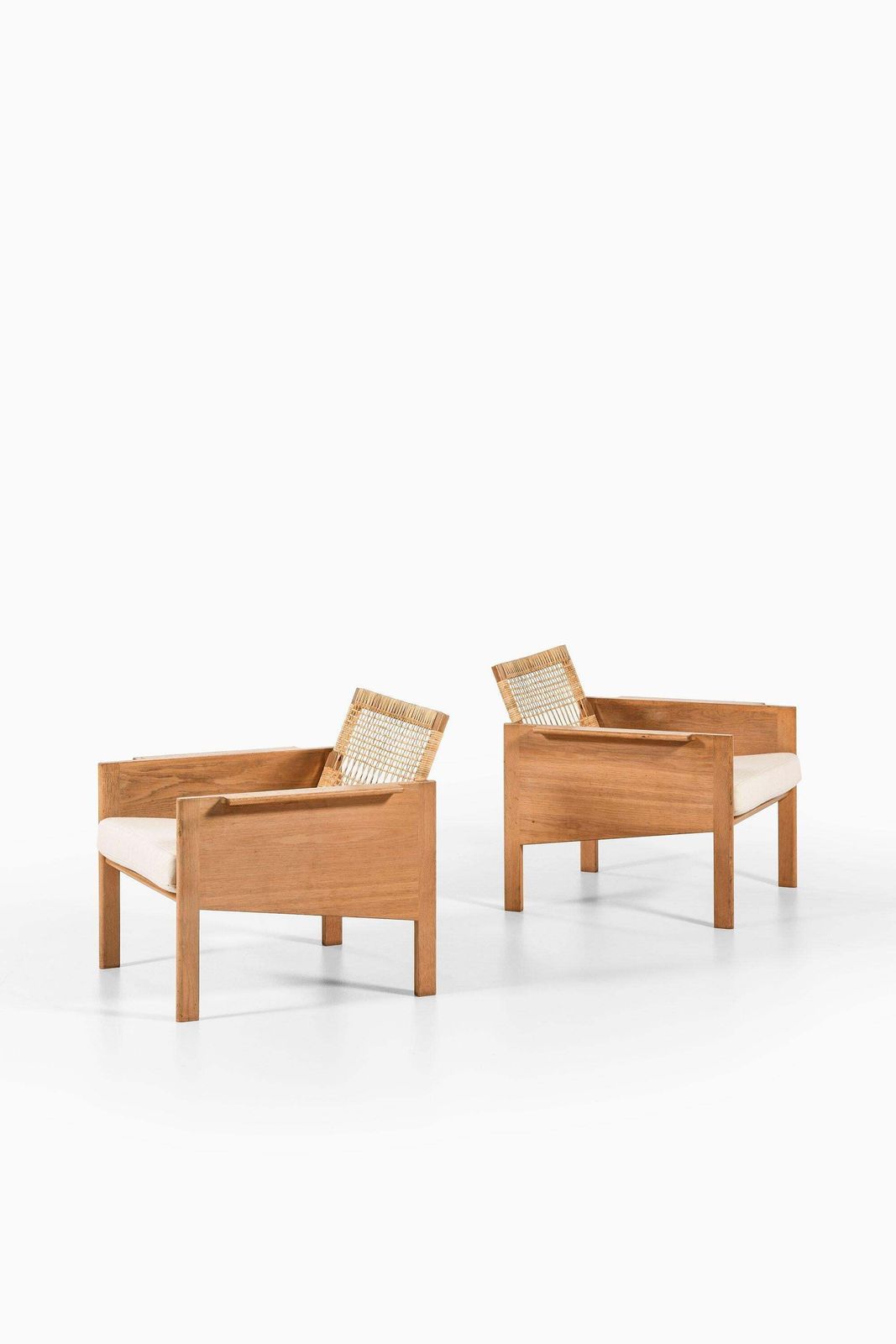 Pair Of Easy Chairs In Oak And Cane By Kai Kristiansen, 1965 photo furniture