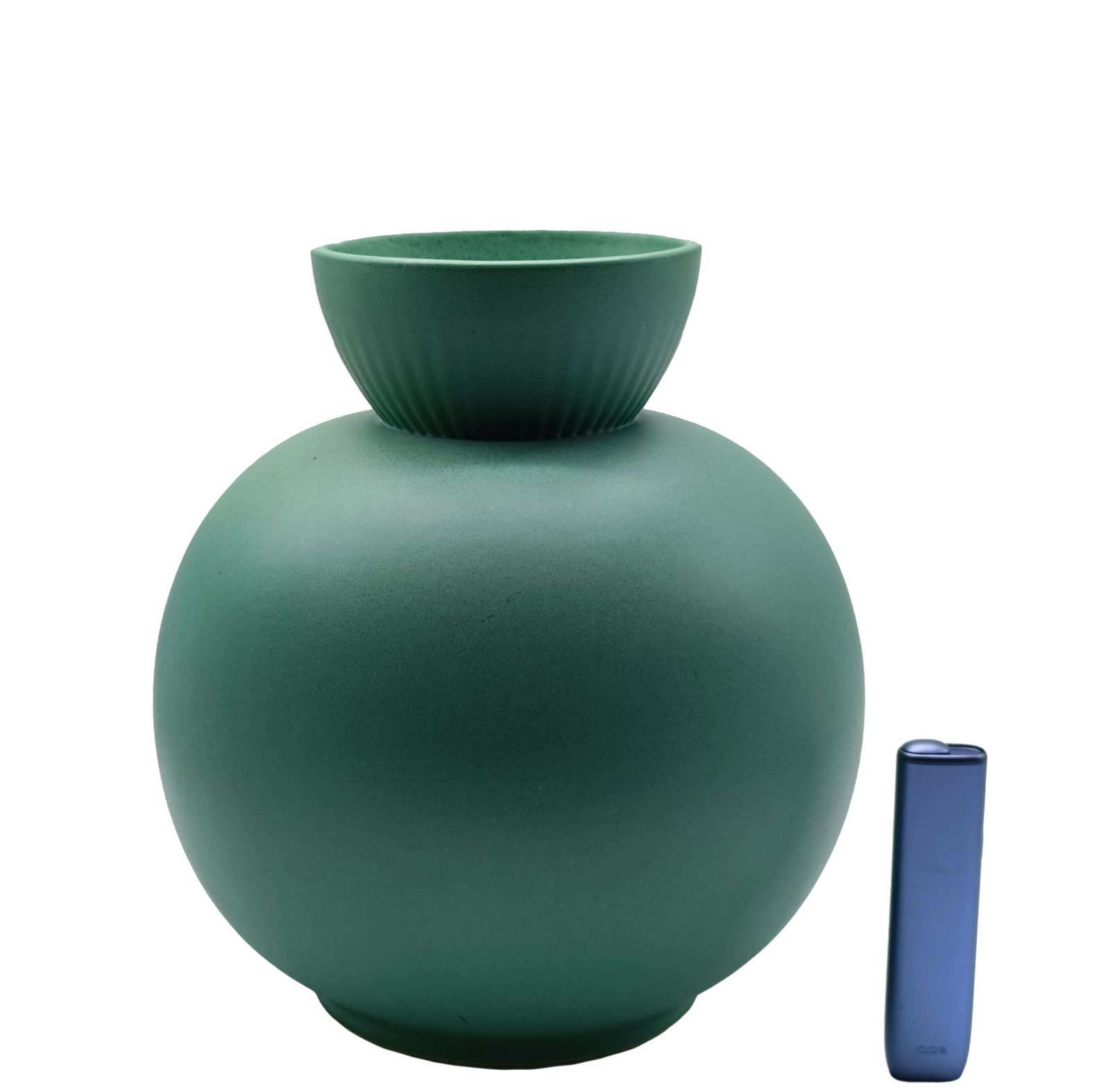 Giovanni Gariboldi Per Richard Ginori Vaso In Ceramica Verde, Italia 1950s photo for sale