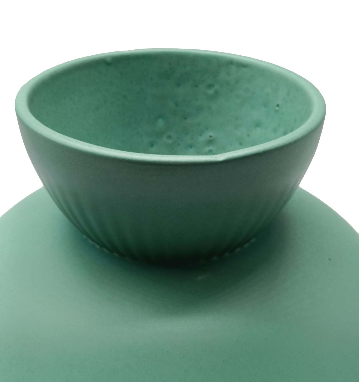 Giovanni Gariboldi Per Richard Ginori Vaso In Ceramica Verde, Italia 1950s photo vinterior