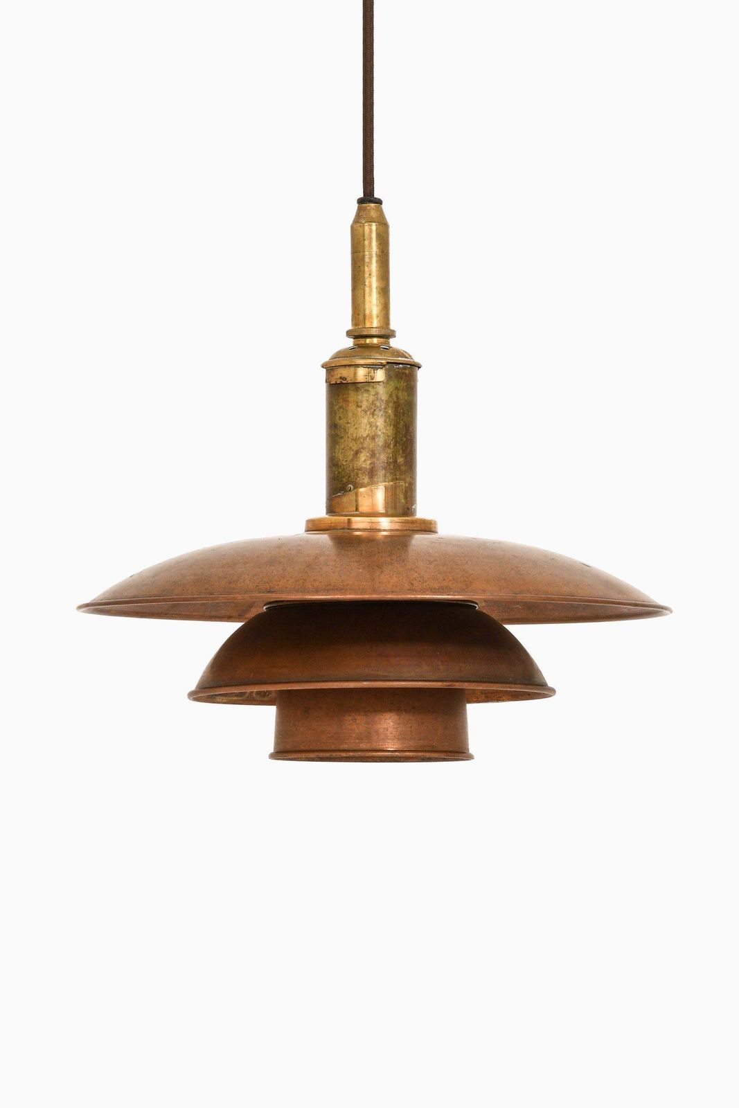 Early Ceiling Lamp In Copper And Brass By Poul Henningsen, 1930's photo furniture