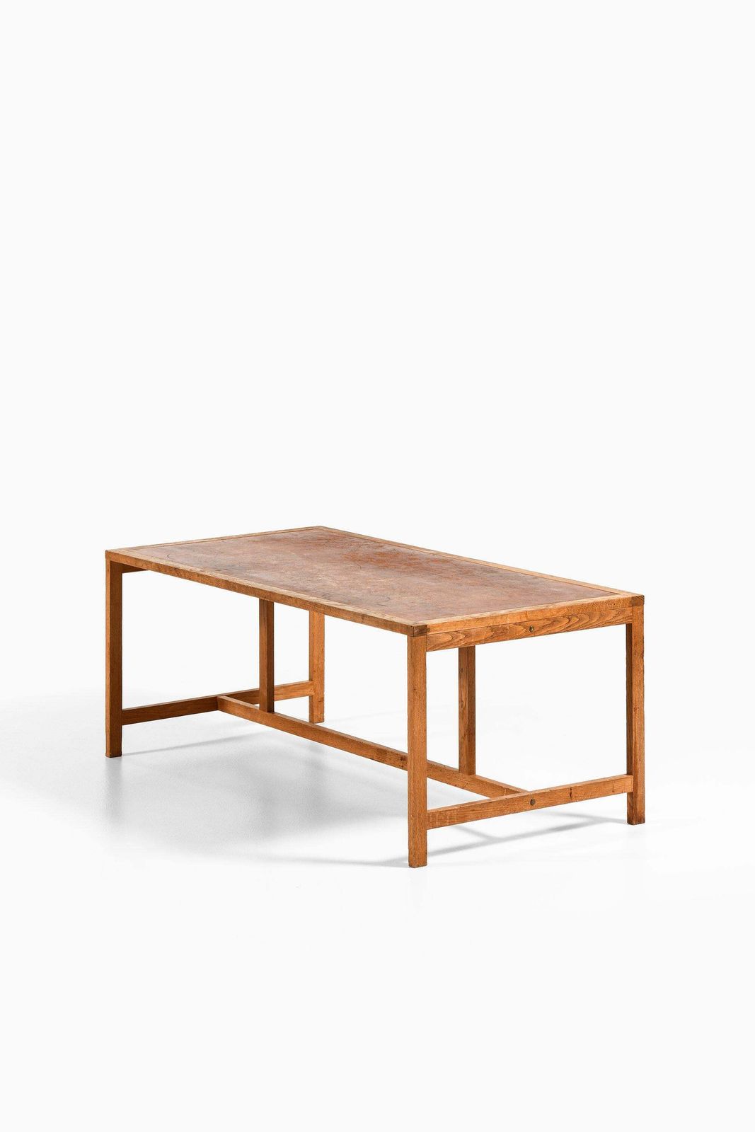 Coffee Table In Oak And Leather By Peter Hjorth & Arne Karlsen photo for sale