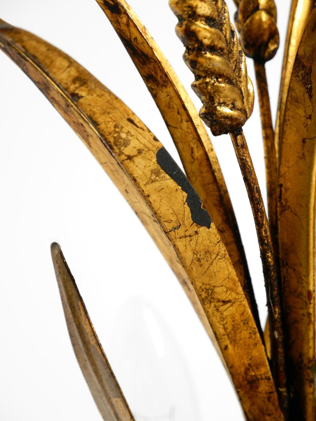 photo for sale Beautiful 1970s Floral Table Lamp By Hans Kögl In The Shape Of A Wheat Sheaf