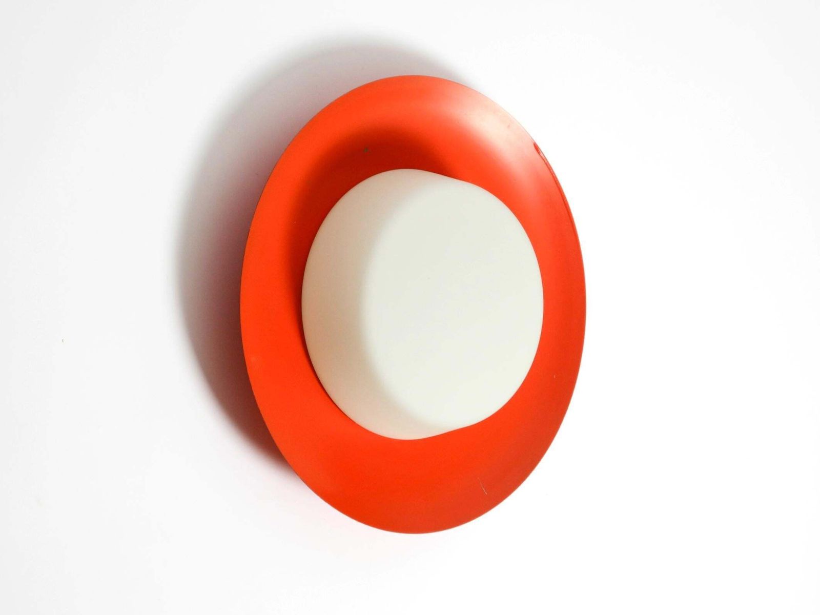 50s Wall Or Ceiling Lamp Made Of Glass With Metal Reflector From Kaiser Leuchten photo Lighting