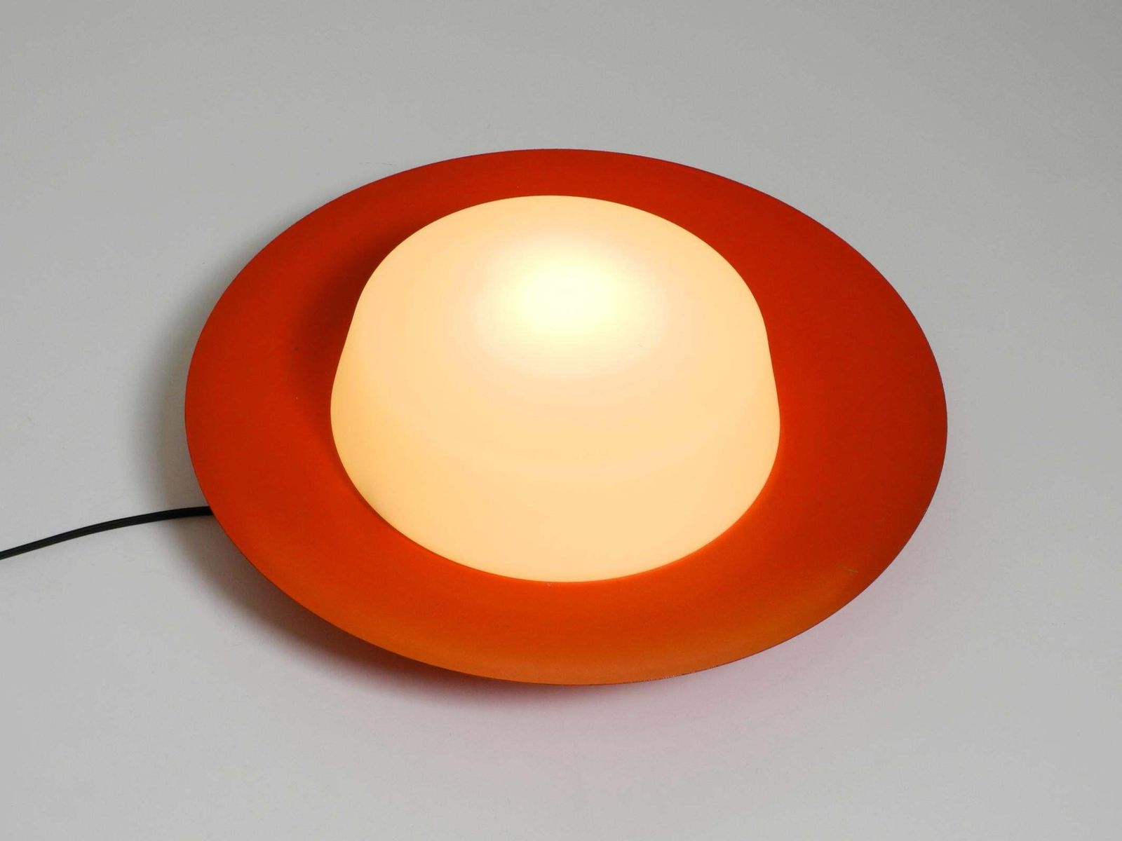 50s Wall Or Ceiling Lamp Made Of Glass With Metal Reflector From Kaiser Leuchten photo buy