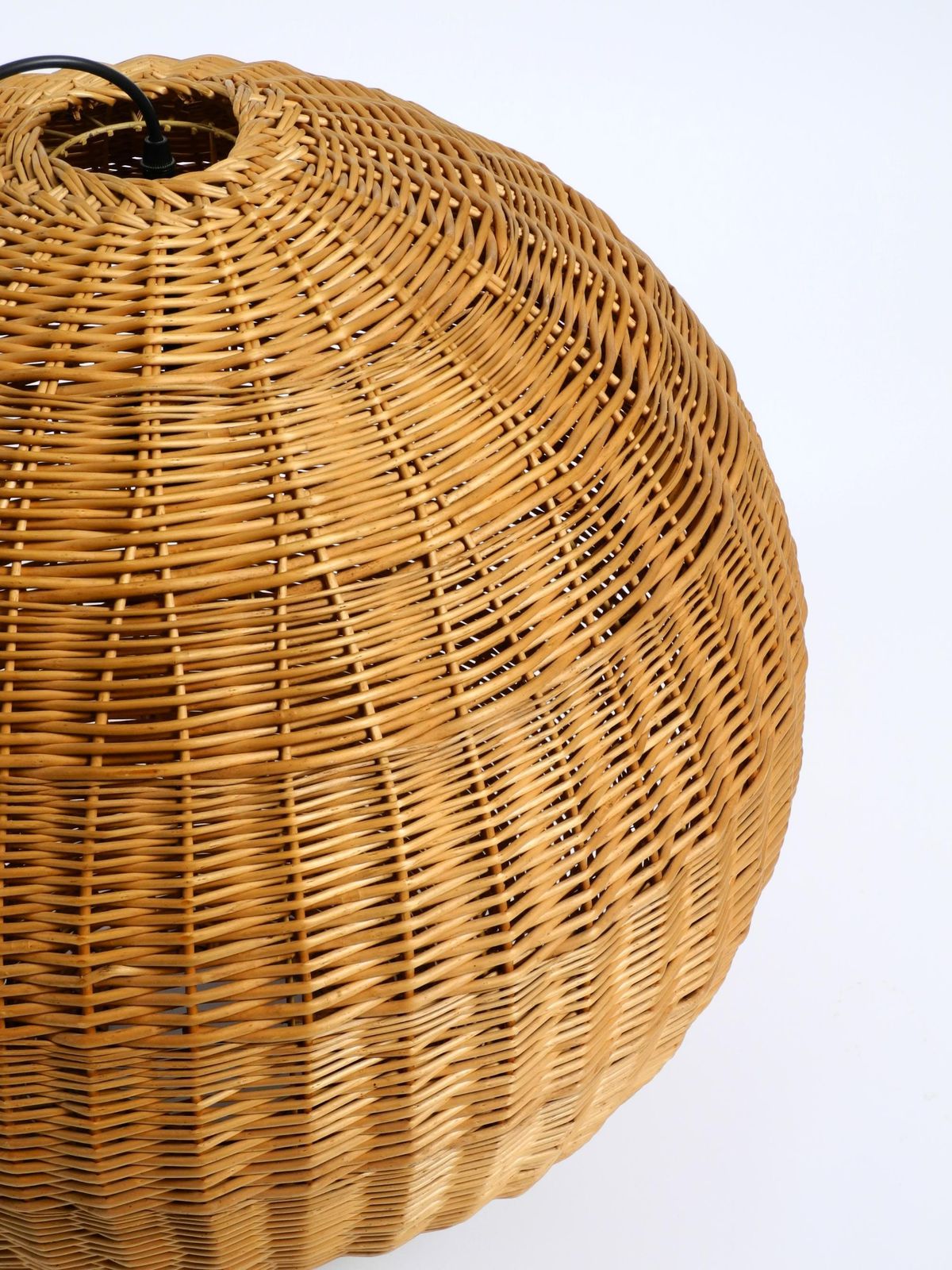 2372.0 Original Xxl Rattan Ball Pendant Lamp  Mid Century Modern  ø 66 Cm  26" photo