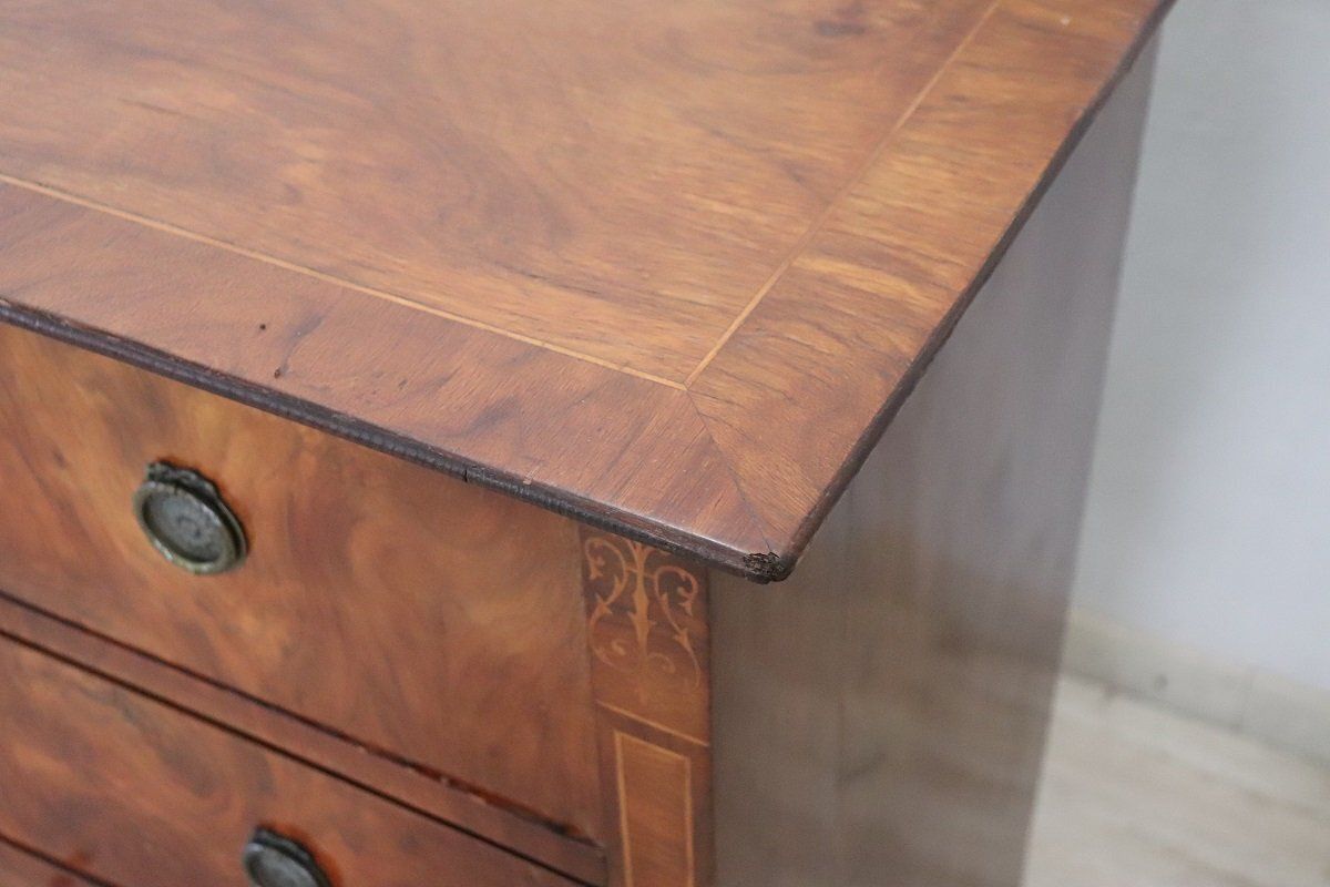 photo for sale Antique Chest Of Drawers In Walnut, Late 19th Century