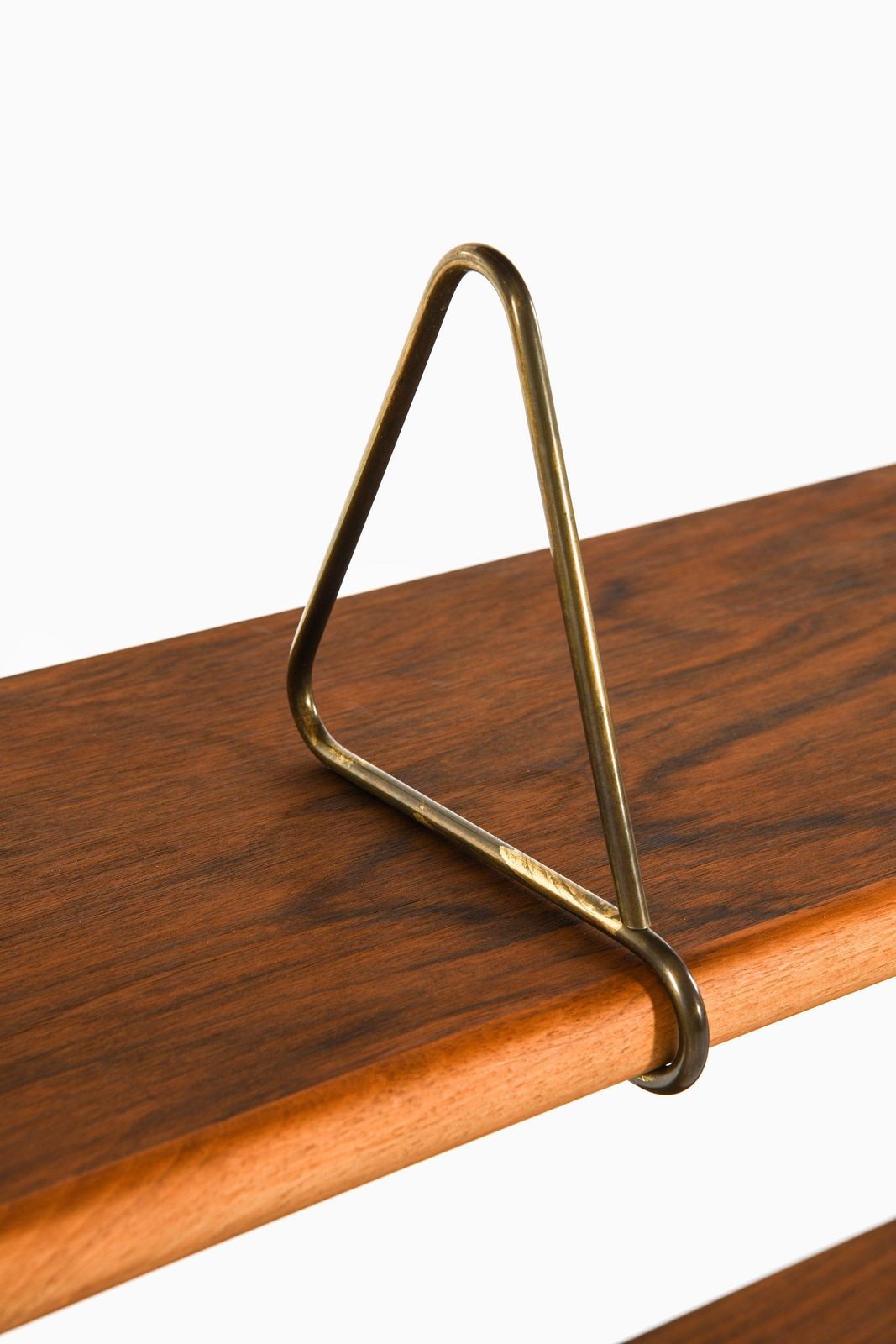 Furniture Bookcase In Walnut, Elm, Beech And Brass In The Style Of William Watting, 1950's photo