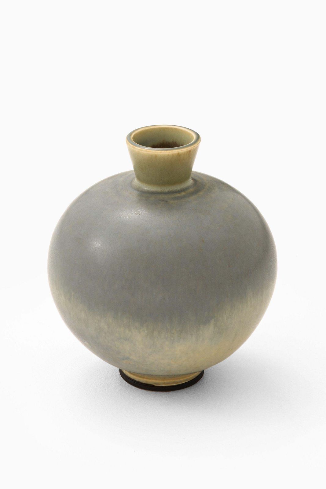 Ceramic Vase In Hare Fur Glaze By Berndt Friberg photo for sale