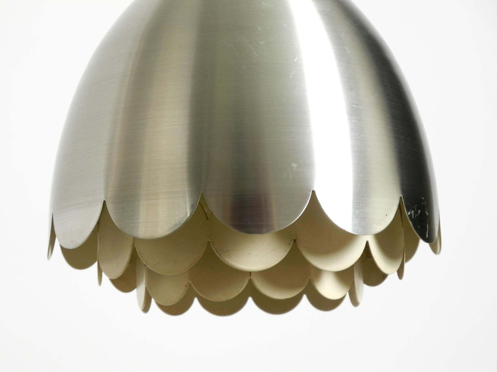Small  1960s Space Age Pendant Lamp By Doria Made Of Aluminum And Metal photo vinterior