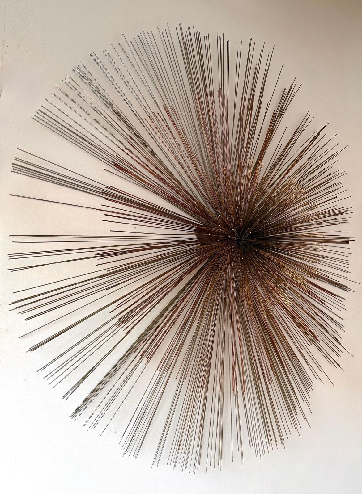 Large Metal Brass Abstract Wall Sculpture By Curtis Jere. USA, 1980s photo buy