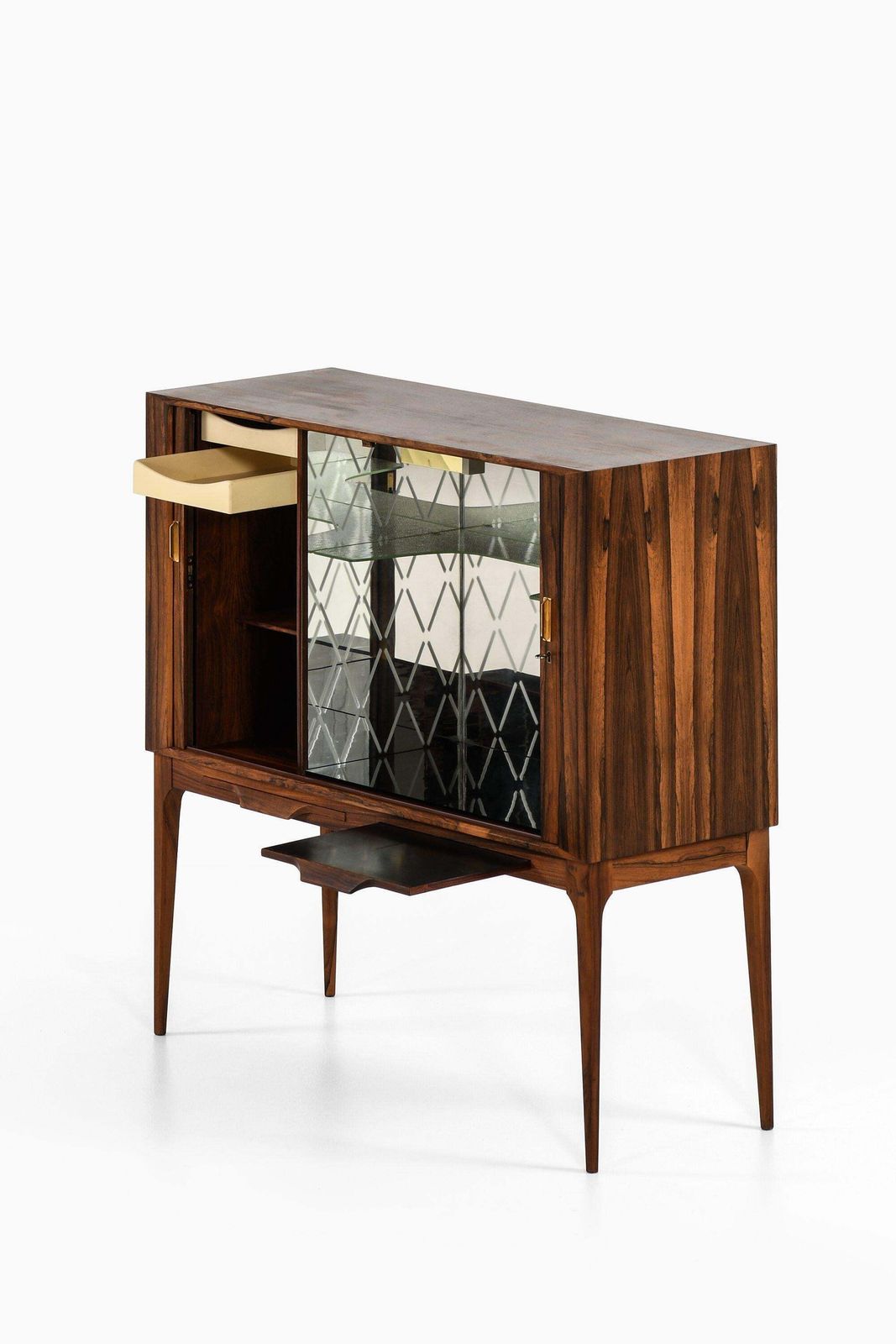 Bar Cabinet With Tambour Doors In Rosewood And Glass By Kurt østervig, 1960's photo 12163.0