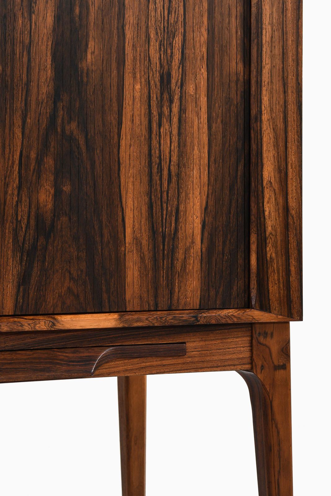 Bar Cabinet With Tambour Doors In Rosewood And Glass By Kurt østervig, 1960's photo buy
