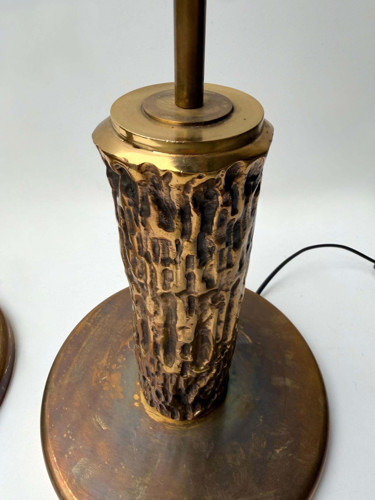 Pair Of Brass Sculpture Lamps By Angelo Brotto For Esperia Italy, 1980s photo 3712.0