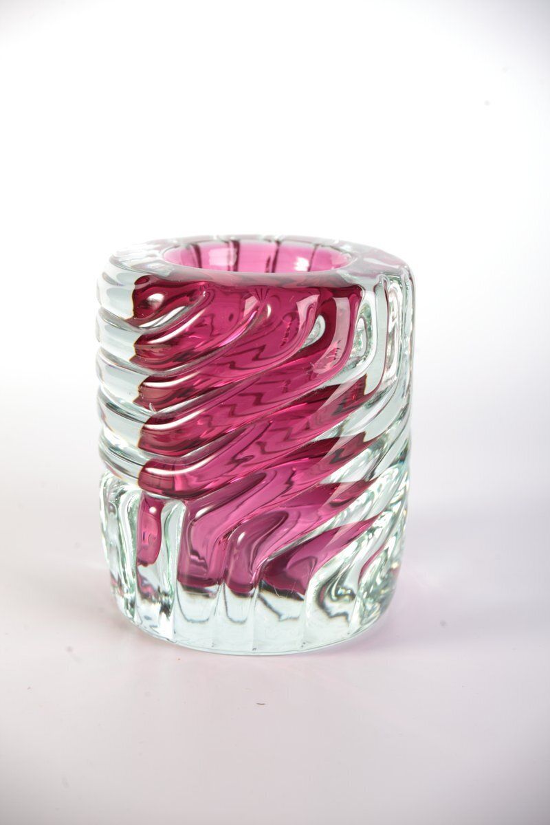 Pink Glass Or Object Vase By Frantisek Vizner, Czech, 1960s photo furniture