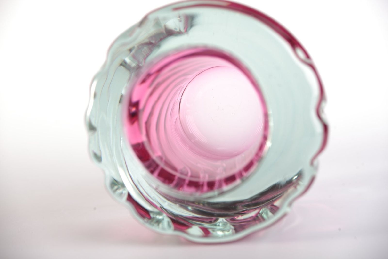 Pink Glass Or Object Vase By Frantisek Vizner, Czech, 1960s photo vinterior