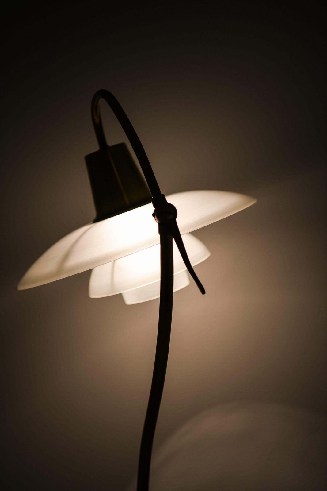 Floor Lamp In Bronze Patinated Brass And Glass Shades By Poul Henningsen, 1940's photo 28678.0