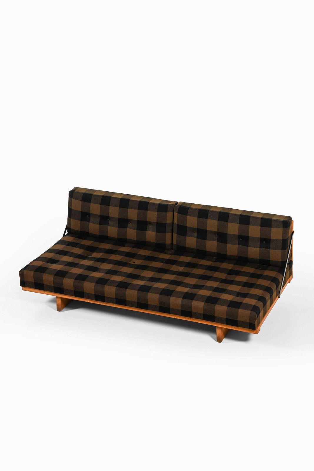 Sofa / Daybed In Oak, Brass And Original Fabric By Børge Mogensen, 1950's photo furniture
