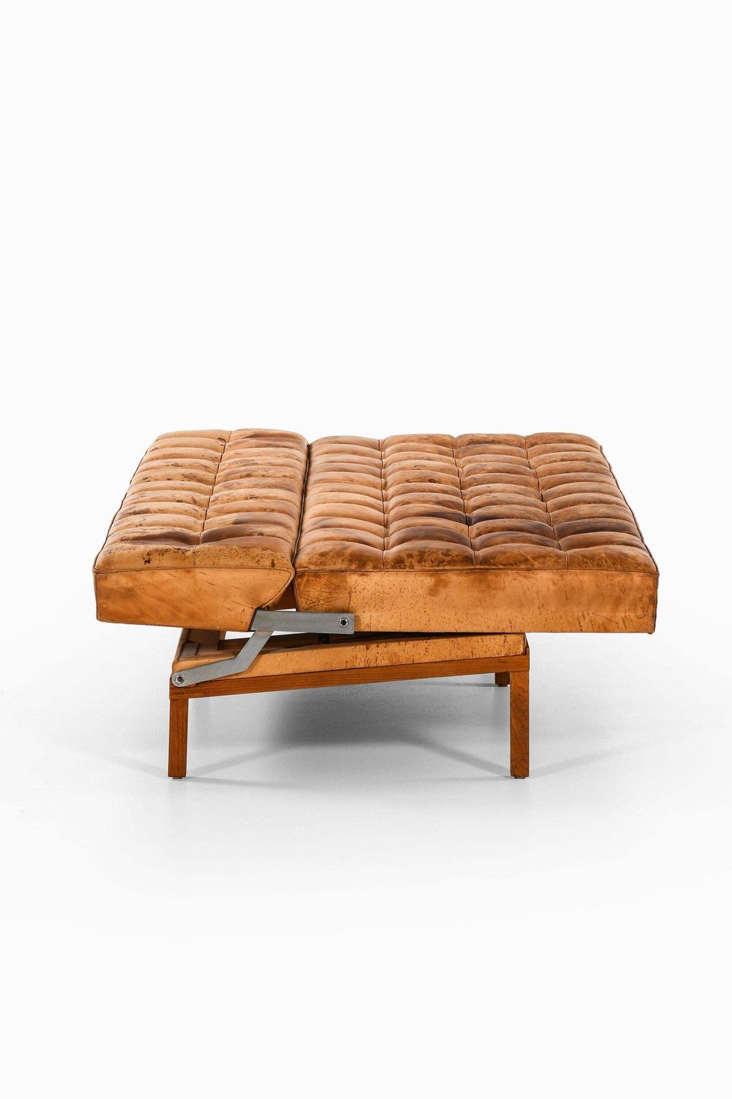 Sofa / Daybed Constanzebank In Teak, Steel And Leather By Johannes Spalt, 1960's photo Furniture