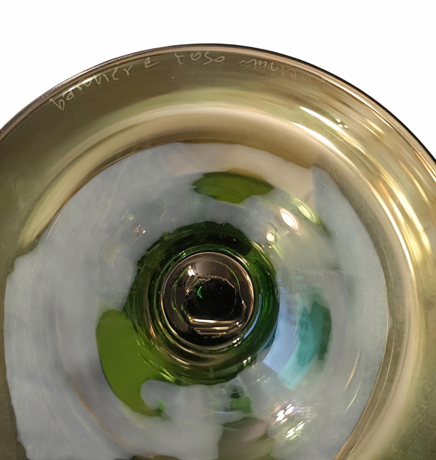 photo furniture Barovier & Toso Vaso "Veronese" In Vetro Di Murano Verde, Italia 1980s
