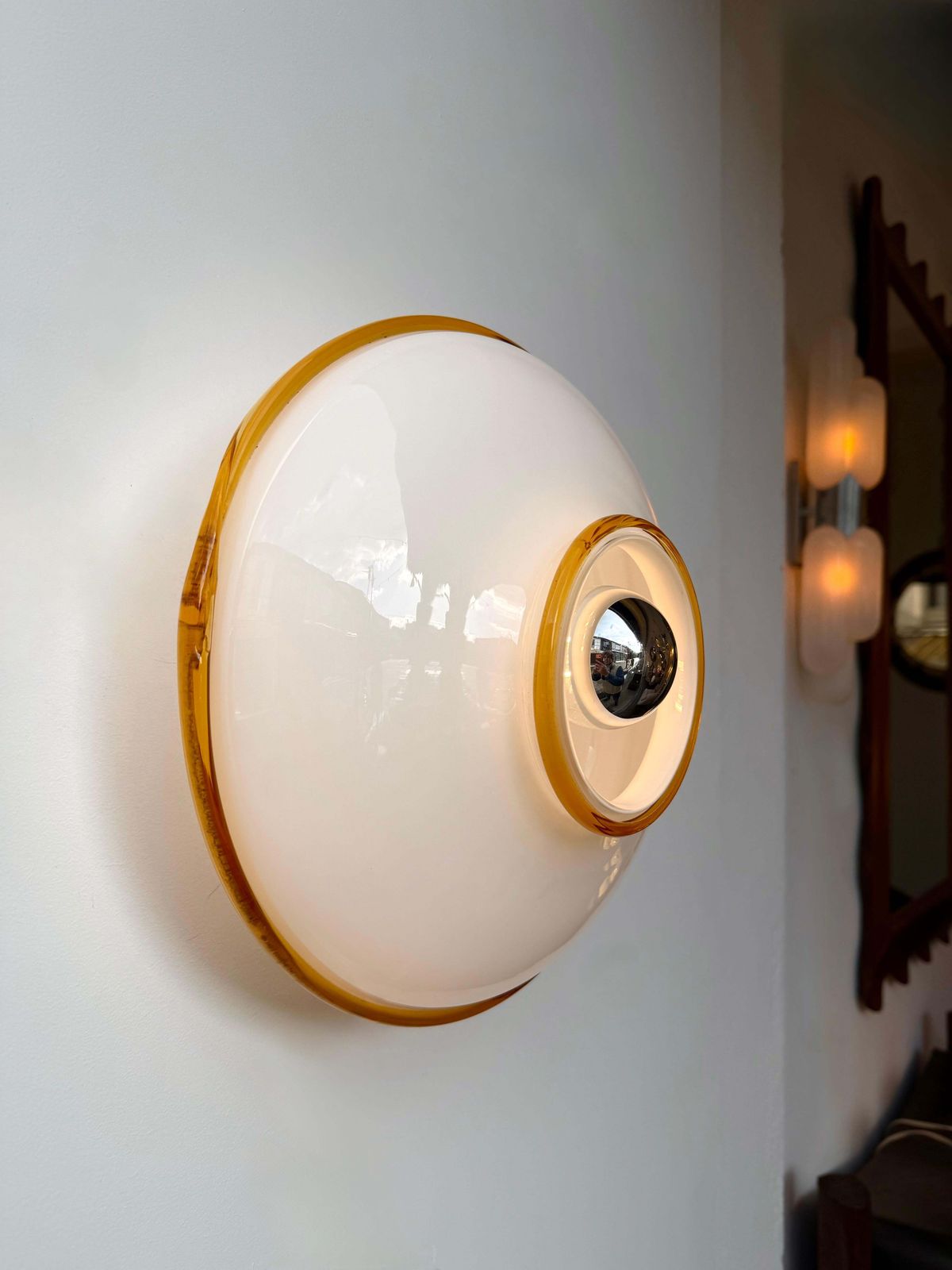 Lighting Sconce Murano Glass By Fratelli Toso, Italy, 1970s photo