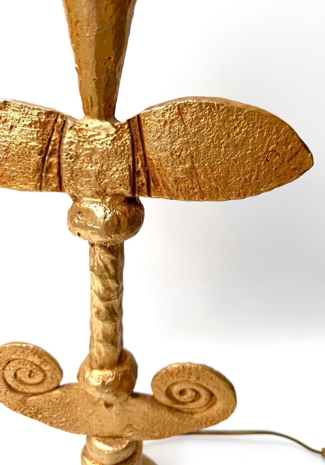 photo furniture Pair Of Lamps Gilt Metal By Pierre Casenove For Fondica, France, 1990s