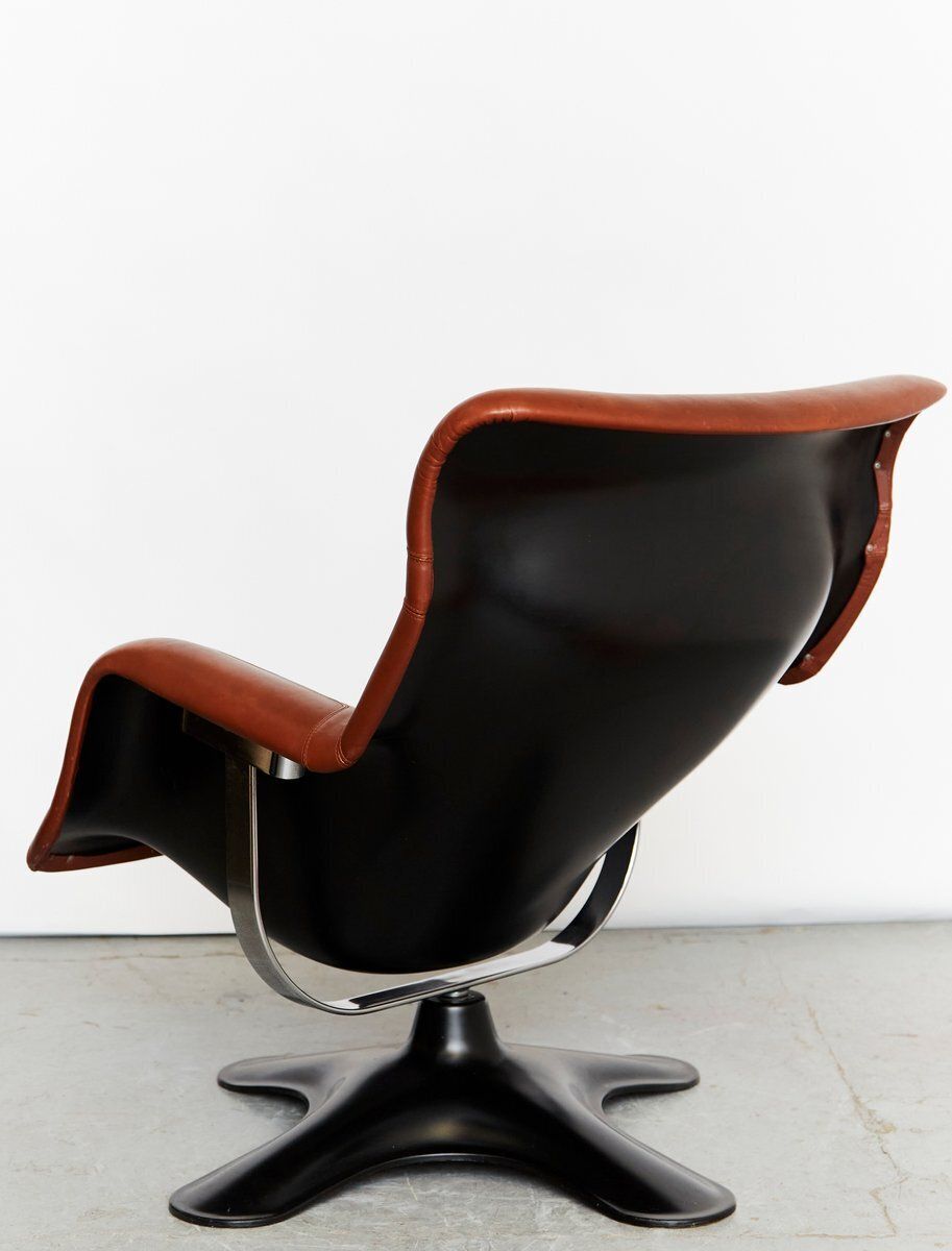 photo buy Set Of Carousel Chair & Ottoman By Yrjö Kukkapuro For Haimi, 1965