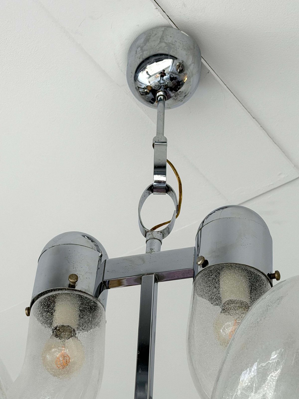 Lighting Pendant Lighting Murano Glass And Metal By Aldo Nason For Mazzega, Italy, 1970s photo